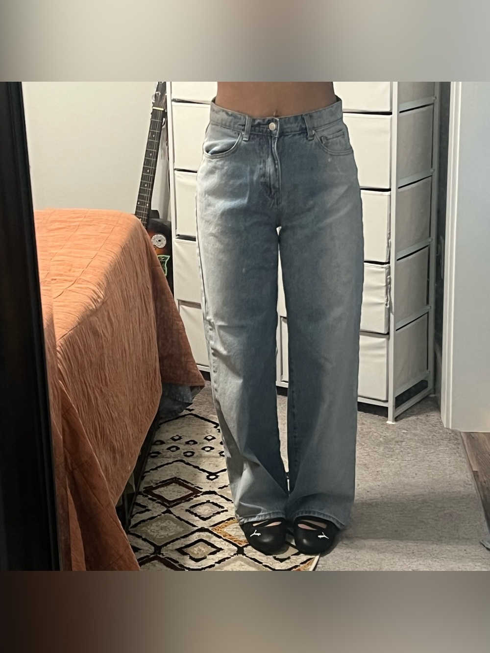 Adika Light Blue Relaxed Straight-Leg Jeans
